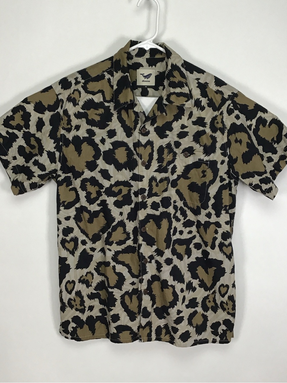 Yiume men’s short sleeve button up casual shirt medium